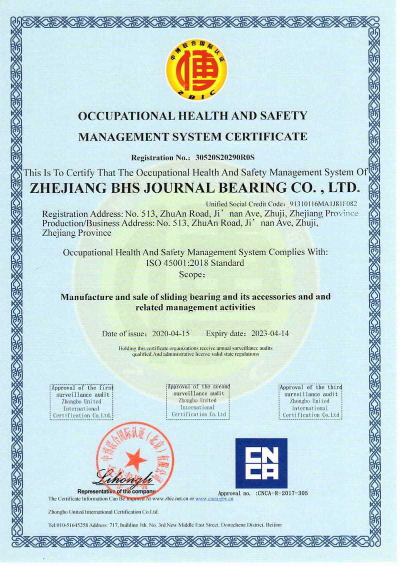 Certifikát ISO 45001-20018